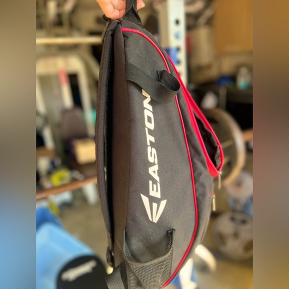 Easton Game Ready baseball backpack equipment bag black red white - Picture 3 of 6